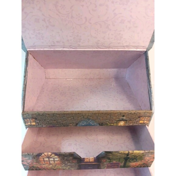 Thomas Kinkade Country Cottage House Keepsake Box Jewlery Storage No Stationary - Picture 8 of 16